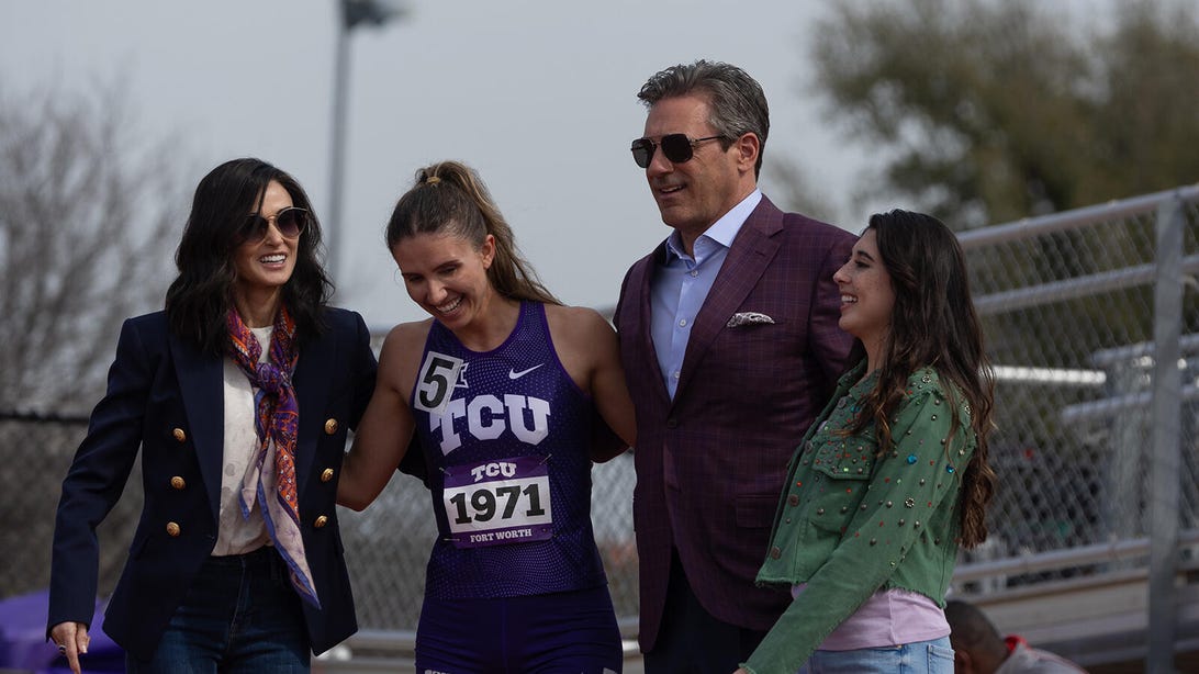 Demi Moore, Dani Raen, Jon Hamm, and Rylie Rodriguez, Landman